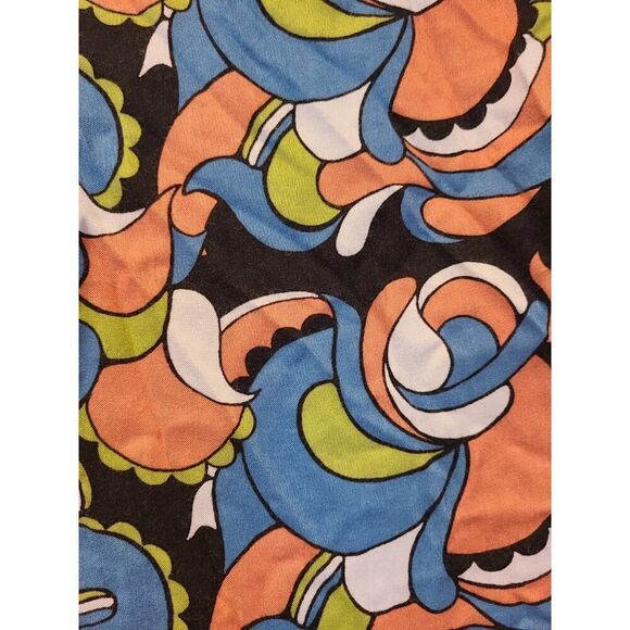 Nooworks Louise Mini Shift Dress 70s Print Colorful Art-to-wear Rayon | XS EUC - Picture 7 of 8